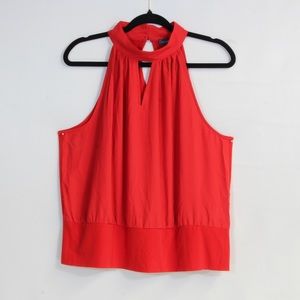 The Limited Red Sleeveless Mock Neck Tank Blouse Size XL NWOT